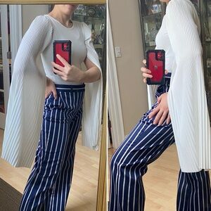 New with tags dramatic cape sleeve bodysuit